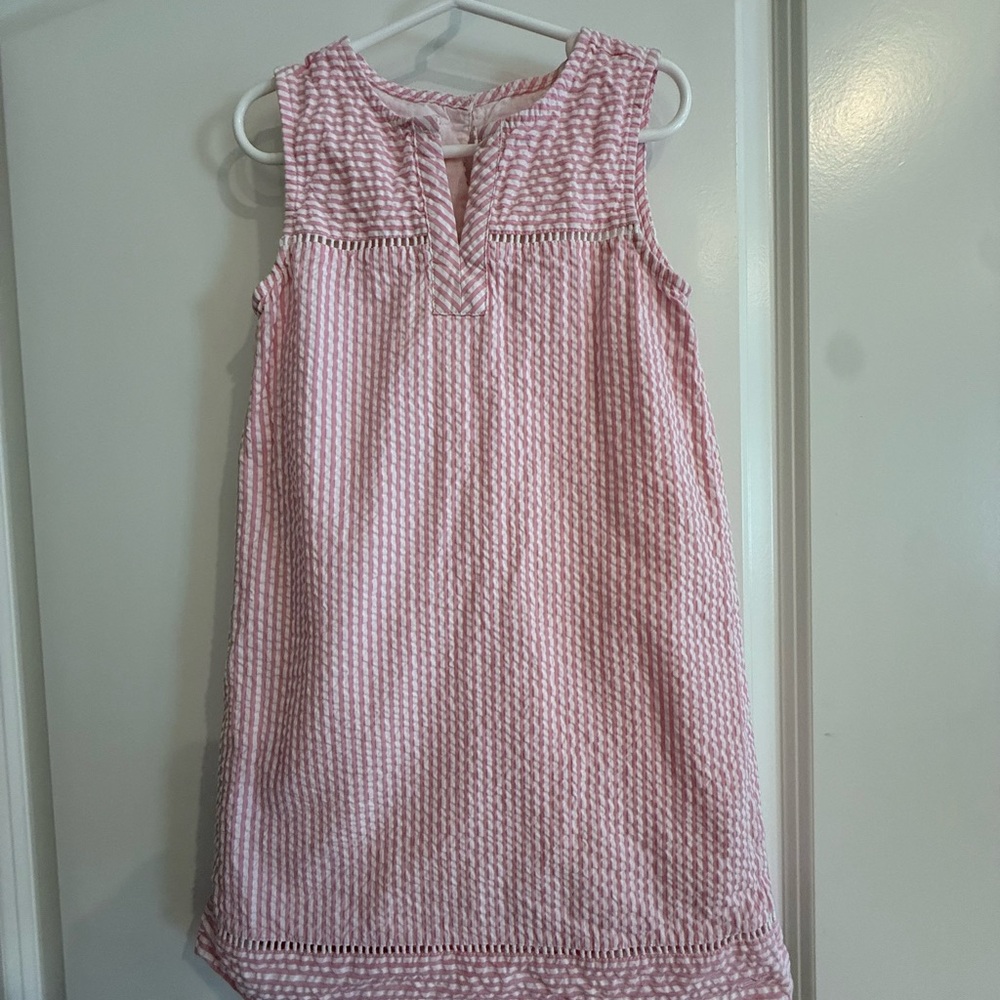 Pink Vineyard Vine seersucker Dress